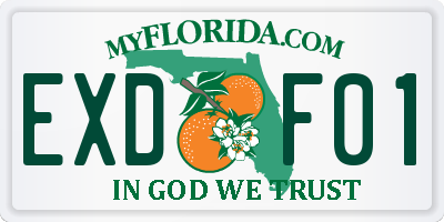 FL license plate EXDF01