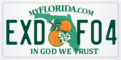 FL license plate EXDF04