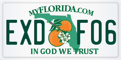 FL license plate EXDF06