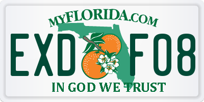 FL license plate EXDF08