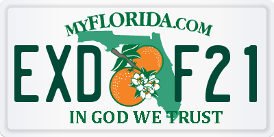 FL license plate EXDF21
