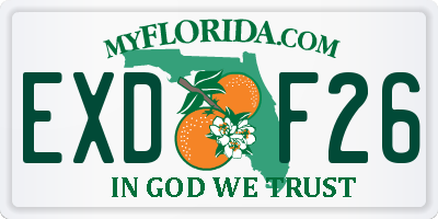 FL license plate EXDF26