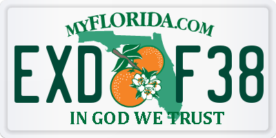 FL license plate EXDF38
