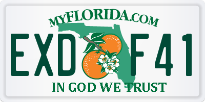 FL license plate EXDF41