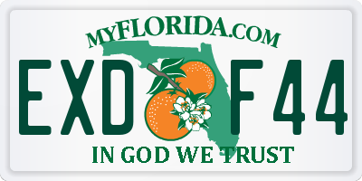 FL license plate EXDF44
