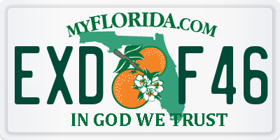 FL license plate EXDF46