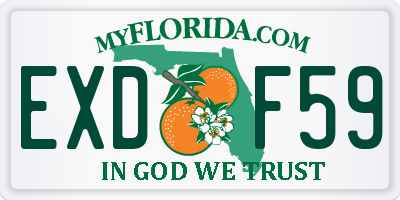 FL license plate EXDF59
