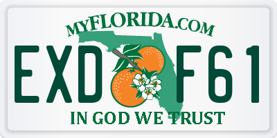 FL license plate EXDF61