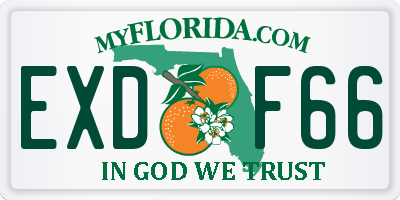 FL license plate EXDF66