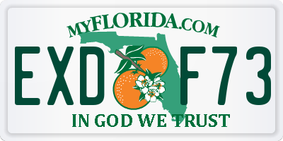 FL license plate EXDF73