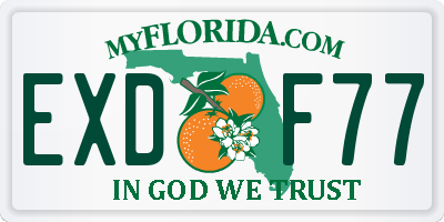 FL license plate EXDF77