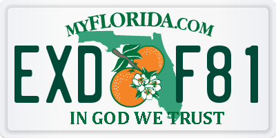 FL license plate EXDF81