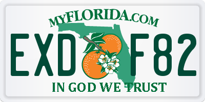 FL license plate EXDF82