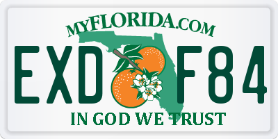 FL license plate EXDF84
