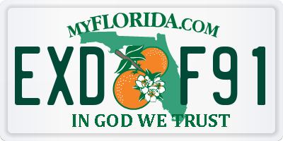 FL license plate EXDF91