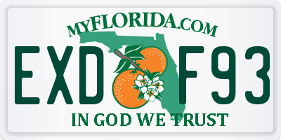 FL license plate EXDF93