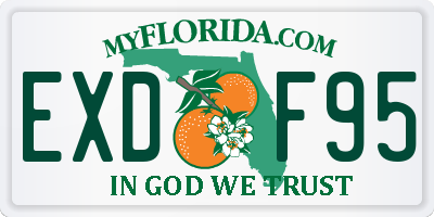 FL license plate EXDF95