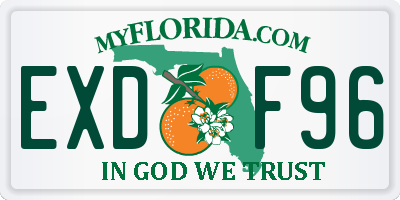 FL license plate EXDF96
