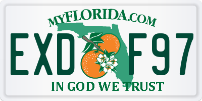 FL license plate EXDF97