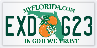 FL license plate EXDG23