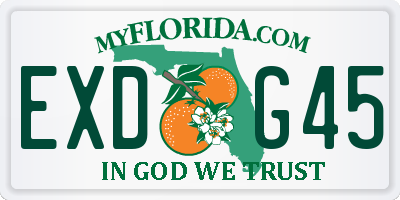 FL license plate EXDG45