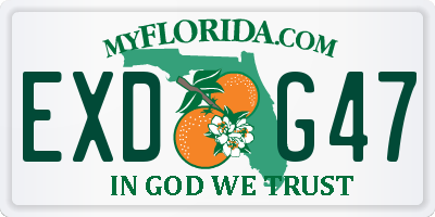 FL license plate EXDG47
