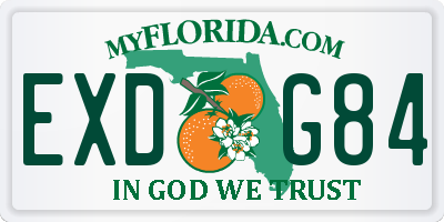 FL license plate EXDG84