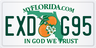 FL license plate EXDG95