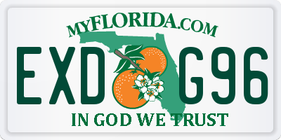 FL license plate EXDG96