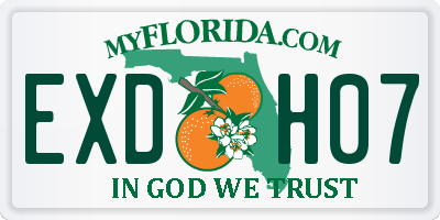 FL license plate EXDH07