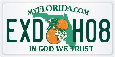 FL license plate EXDH08