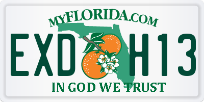 FL license plate EXDH13