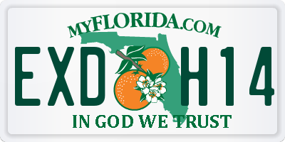 FL license plate EXDH14