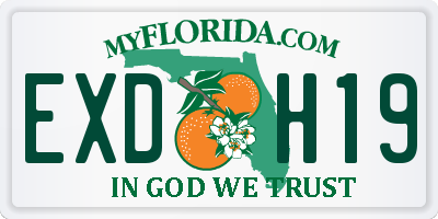 FL license plate EXDH19