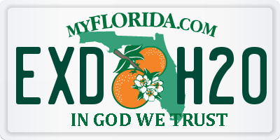 FL license plate EXDH20