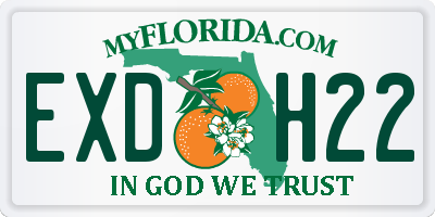 FL license plate EXDH22