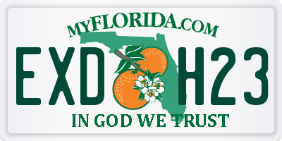 FL license plate EXDH23