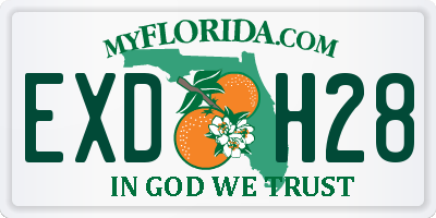 FL license plate EXDH28