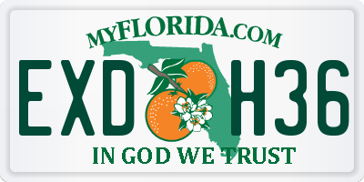 FL license plate EXDH36
