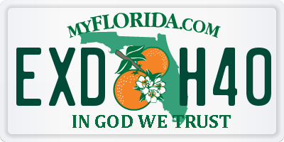 FL license plate EXDH40