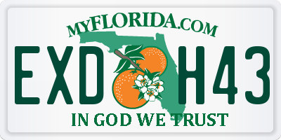 FL license plate EXDH43