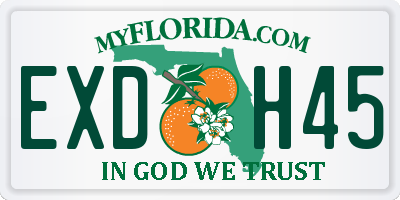 FL license plate EXDH45