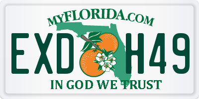 FL license plate EXDH49