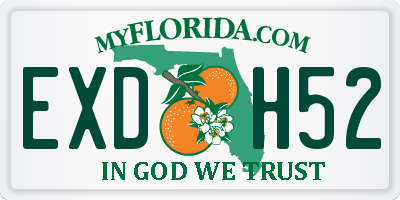 FL license plate EXDH52