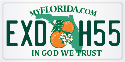 FL license plate EXDH55