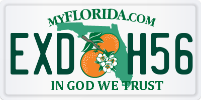 FL license plate EXDH56