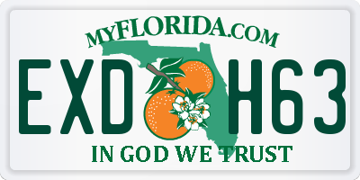 FL license plate EXDH63