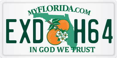 FL license plate EXDH64