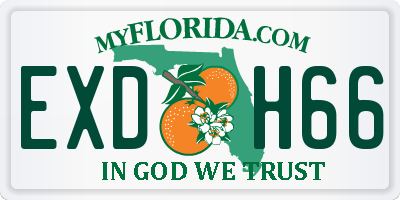 FL license plate EXDH66