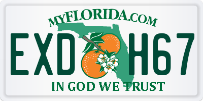 FL license plate EXDH67